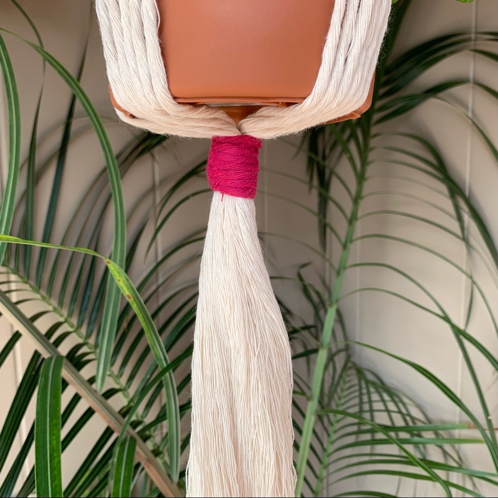 Hand Crafted Boho Macrame Plant Hanger - Picture 6 of 9